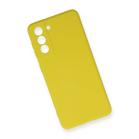 Galaxy S21 FE Kılıf Nano içi Kadife Silikon - Sarı