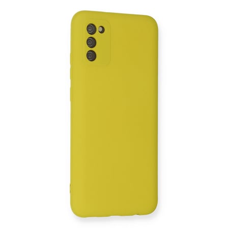 Galaxy A03S Kılıf Nano içi Kadife Silikon - Sarı