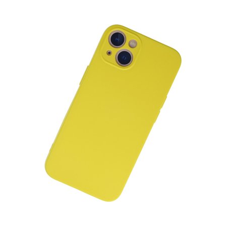 iPhone 13 Mini Kılıf Nano içi Kadife Silikon - Sarı
