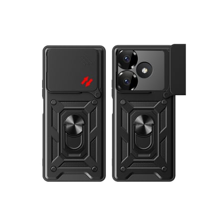 Redmi 13 4G Kılıf Pars Lens Yüzüklü Silikon - Gold