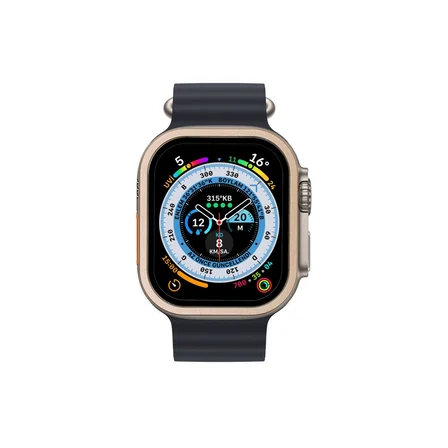 Watch Ultra 49mm Alüminyum Kasa Cam Ekran Koruyucu - Gold