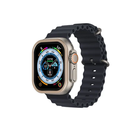 Watch Ultra 49mm Alüminyum Kasa Cam Ekran Koruyucu - Gold