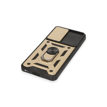 Erdo Ticaret Xiaomi 12T Pro Kılıf Silikon Gold Yüzüklü Lens Kapaklı