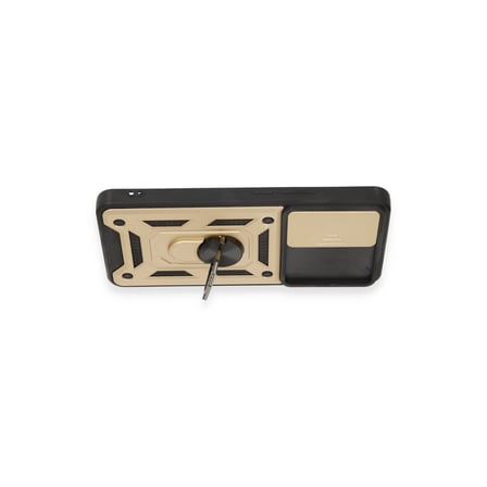 Erdo Ticaret Xiaomi 12T Pro Kılıf Silikon Gold Yüzüklü Lens Kapaklı