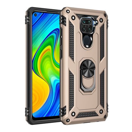 Note 9 Kılıf Sofya Yüzüklü Silikon Kapak - Gold