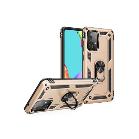 Galaxy A53 5G Kılıf Sofya Yüzüklü Silikon Kapak - Gold