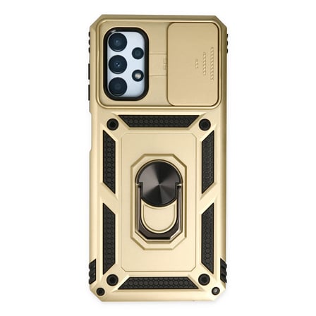 Galaxy A33 5G Kılıf Pars Lens Yüzüklü Silikon - Gold