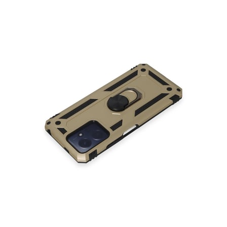Redmi Note 12 4G Kılıf Sofya Yüzüklü Silikon Kapak - Gold