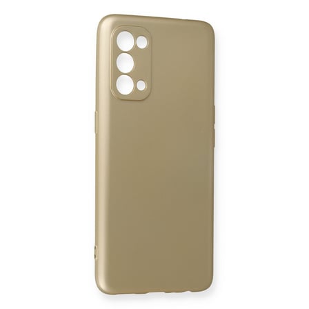 Reno 5 Kılıf First Silikon - Gold