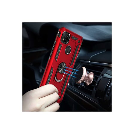 Redmi 9C Kılıf Sofya Yüzüklü Silikon Kapak - Gold