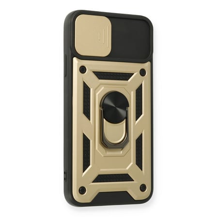iPhone 11 Pro Kılıf Pars Lens Yüzüklü Silikon - Gold