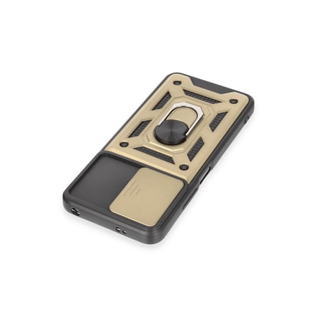 Redmi Note 12 5G Kılıf Pars Lens Yüzüklü Silikon - Gold
