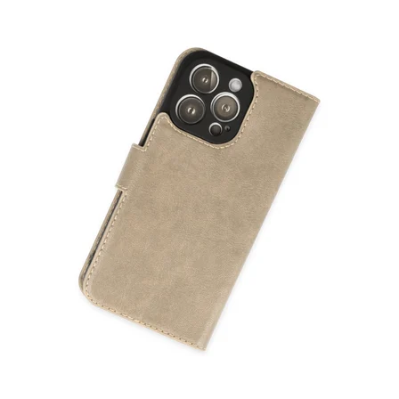 iPhone 14 Pro Max Kılıf Trend S Plus Kapaklı Kılıf - Gold