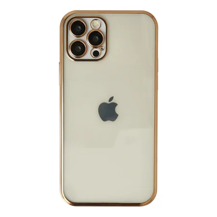 iPhone 12 Pro Max Kılıf Razer Lensli Silikon - Gold