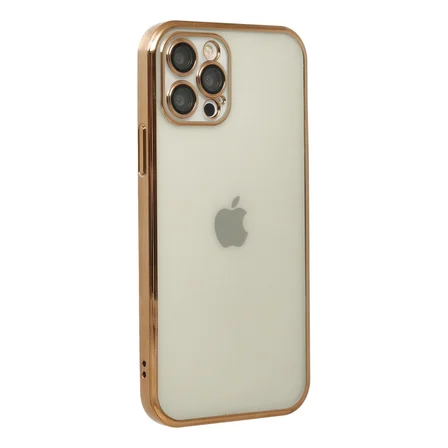 iPhone 12 Pro Max Kılıf Razer Lensli Silikon - Gold