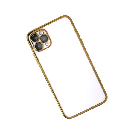 iPhone 11 Pro Max Kılıf Razer Lensli Silikon - Gold