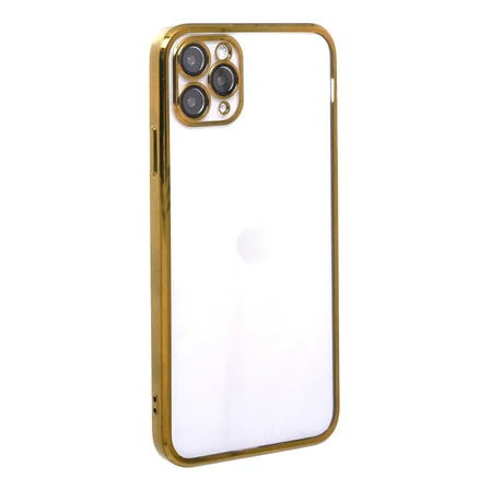 iPhone 11 Pro Max Kılıf Razer Lensli Silikon - Gold