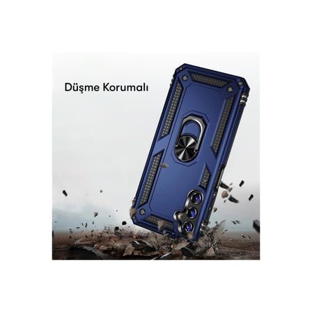 Galaxy A04S Kılıf Sofya Yüzüklü Silikon Kapak - Gold