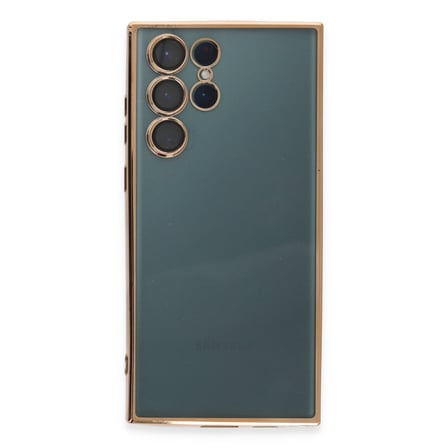 Galaxy S22 Ultra Kılıf Razer Lensli Silikon - Gold