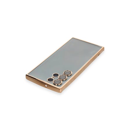 Galaxy S22 Ultra Kılıf Razer Lensli Silikon - Gold