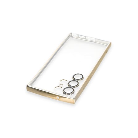 Galaxy S23 Ultra Kılıf Razer Lensli Silikon - Gold