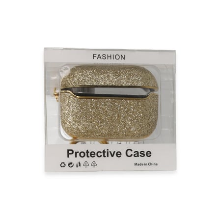 Erdo Ticaret Airpods Pro (1. Nesil) Spell Simli Kulaklık Kılıfı Gold