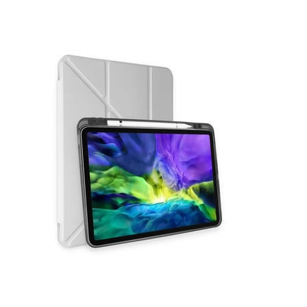 Galaxy Tab A9 Plus Kılıf Kalemlikli Mars Tablet Kılıfı - Gri