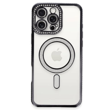 iPhone 16 Pro Max Kılıf Joke Simli Magneticsafe Kılıf - Gri