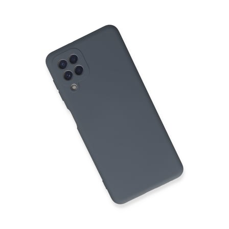 Galaxy A22 Kılıf Nano içi Kadife Silikon - Gri