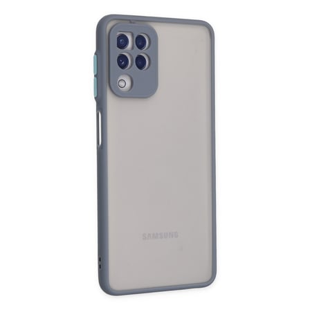 Galaxy A22 Kılıf Montreal Silikon Kapak - Gri