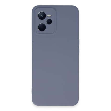 Realme C35 Kılıf Nano içi Kadife Silikon - Gri