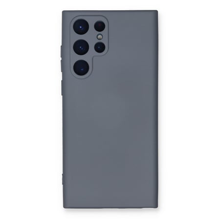 Galaxy S22 Ultra Kılıf Nano içi Kadife Silikon - Gri