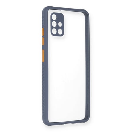 Galaxy A71 Kılıf Miami Şeffaf Silikon - Gri
