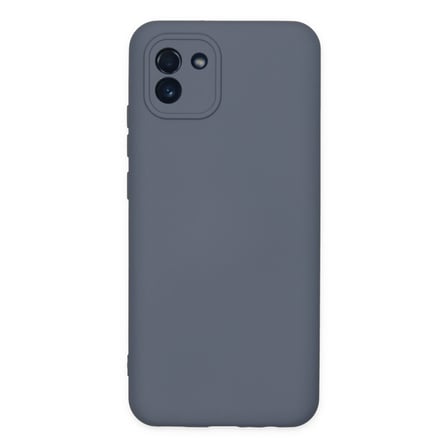 Galaxy A03 Kılıf Nano içi Kadife Silikon - Gri