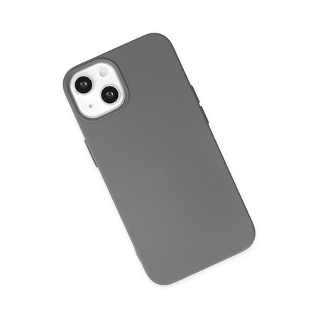 iPhone 14 Plus Kılıf Nano içi Kadife Silikon - Gri