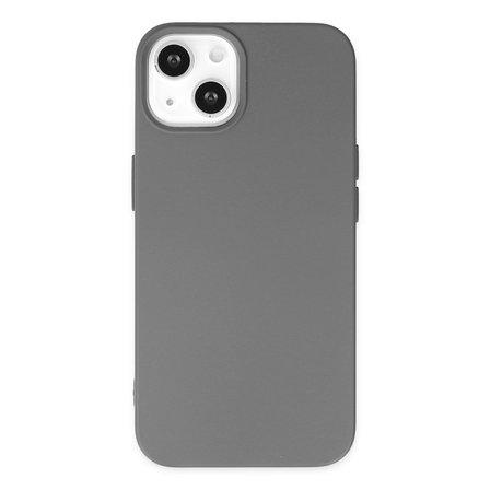 iPhone 14 Plus Kılıf Nano içi Kadife Silikon - Gri