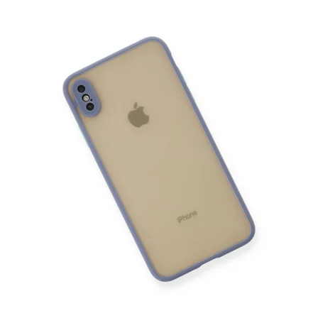 iPhone XS Max Kılıf Montreal Silikon Kapak - Gri