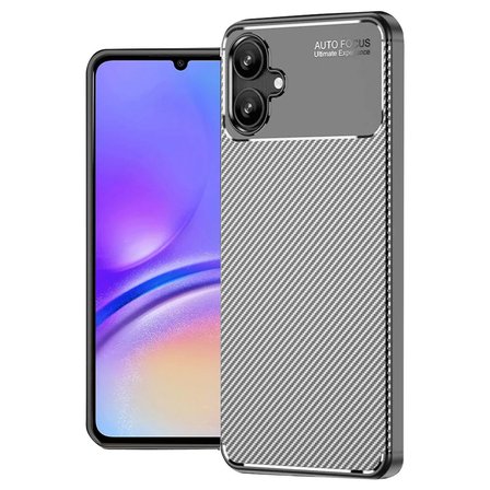 Erdo Ticaret Samsung Galaxy A06 Kılıf Auto Focus Karbon Kapak Gri PC Arka Kılıf