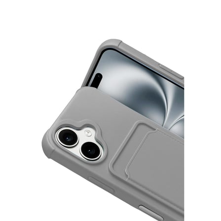 iPhone 17 Kelvin Kartvizitli Silikon - Gri