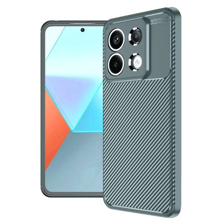 Redmi Note 13 Pro 4G Kılıf Auto Focus Karbon Kapak - Gri