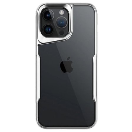 iPhone 15 Pro Max Kılıf Boyi Silikon Kapak - Gümüş