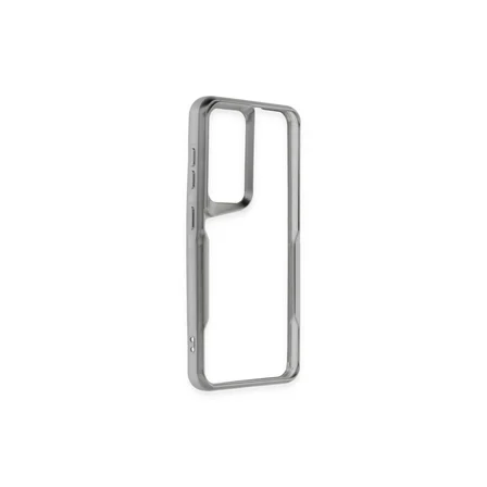 Galaxy A14 4G Kılıf Boyi Silikon Kapak - Gümüş