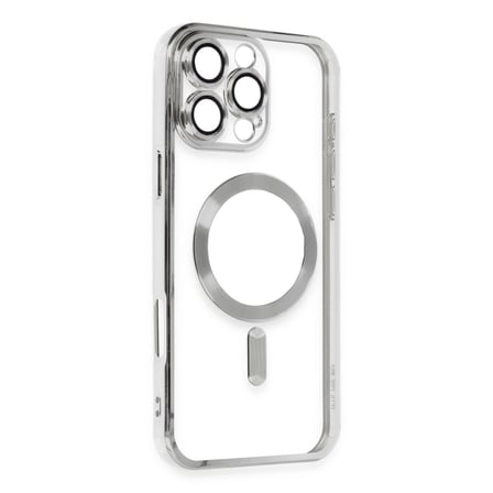 İphone 16 Pro Max Kılıf Kross Magnetice Kapak - Gümüş