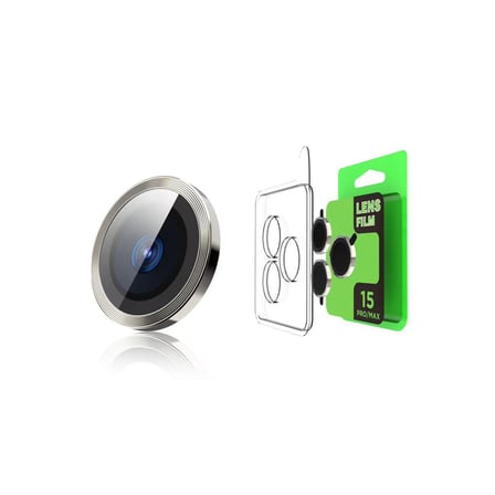 iPhone 15 Pro Max Raze Metal Kamera Lens - Gümüş