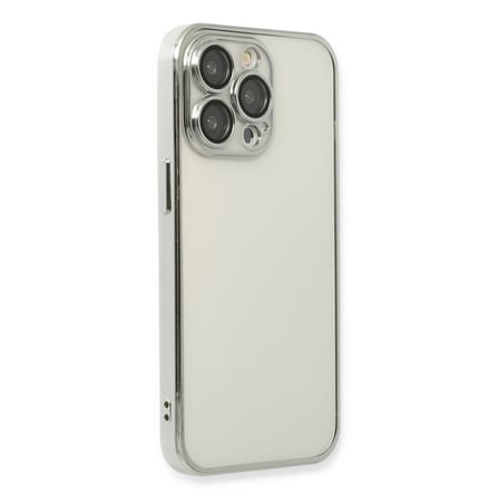 iPhone 13 Pro Kılıf Razer Lensli Silikon - Gümüş