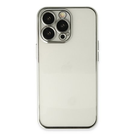 iPhone 13 Pro Kılıf Razer Lensli Silikon - Gümüş