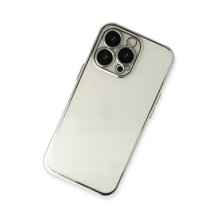 iPhone 13 Pro Kılıf Razer Lensli Silikon - Gümüş
