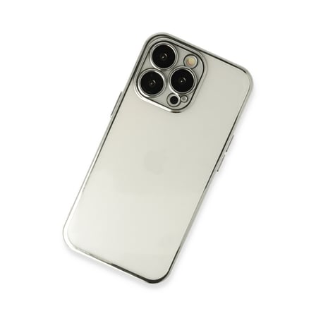 iPhone 14 Pro Max Kılıf Razer Lensli Silikon - Gümüş