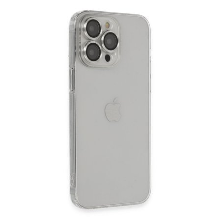 iPhone 13 Pro Max Kılıf Luko Lens Silikon - Gümüş