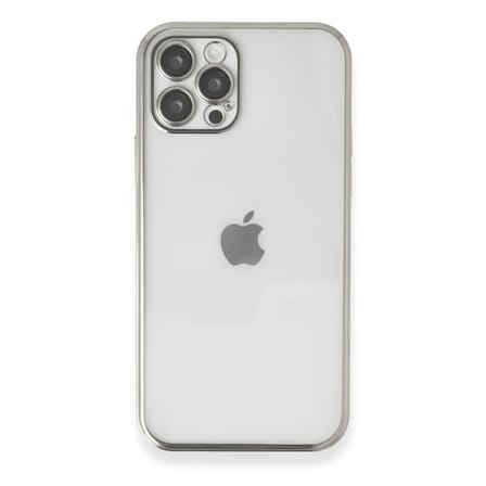 iPhone 12 Pro Max Kılıf Razer Lensli Silikon - Gümüş